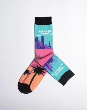 Men's Viva Las Vegas Skyline Crew Socks