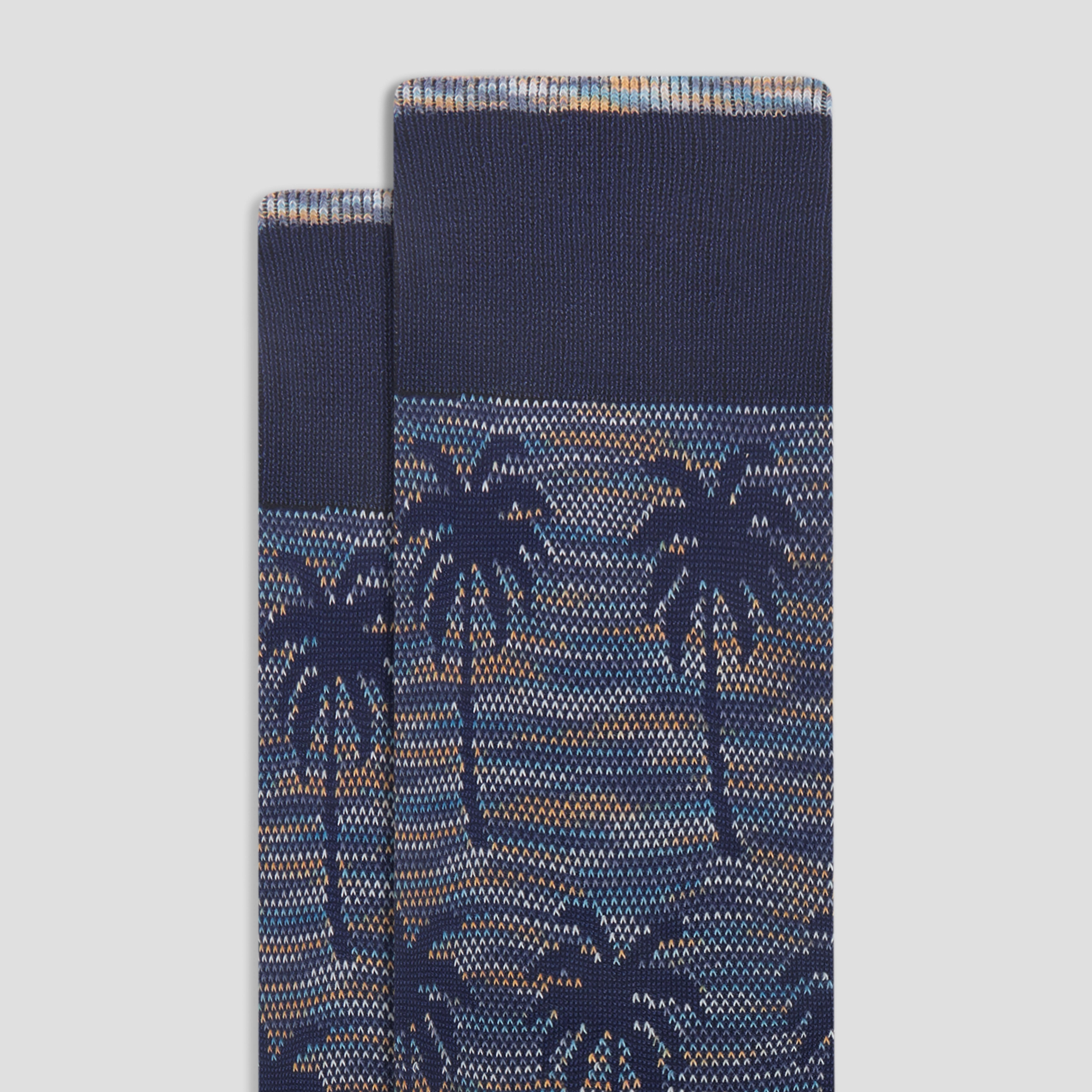 Palm Tree Melange Mid-Calf Socks