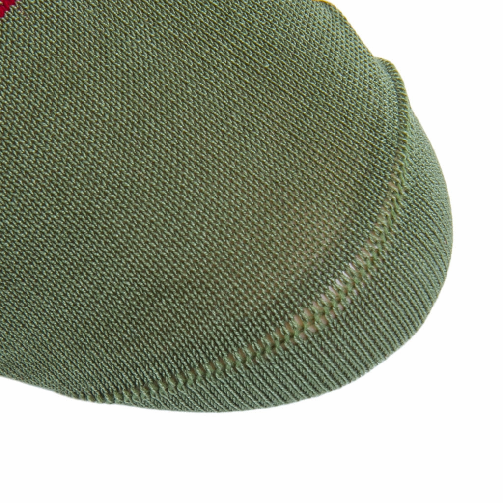 Pine Sage with Red Medallion Cotton Sock Linked Toe OTC