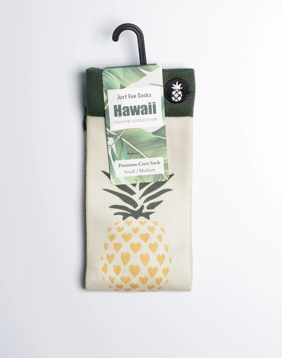 Pineapple Sweetheart Printed Crew Socks