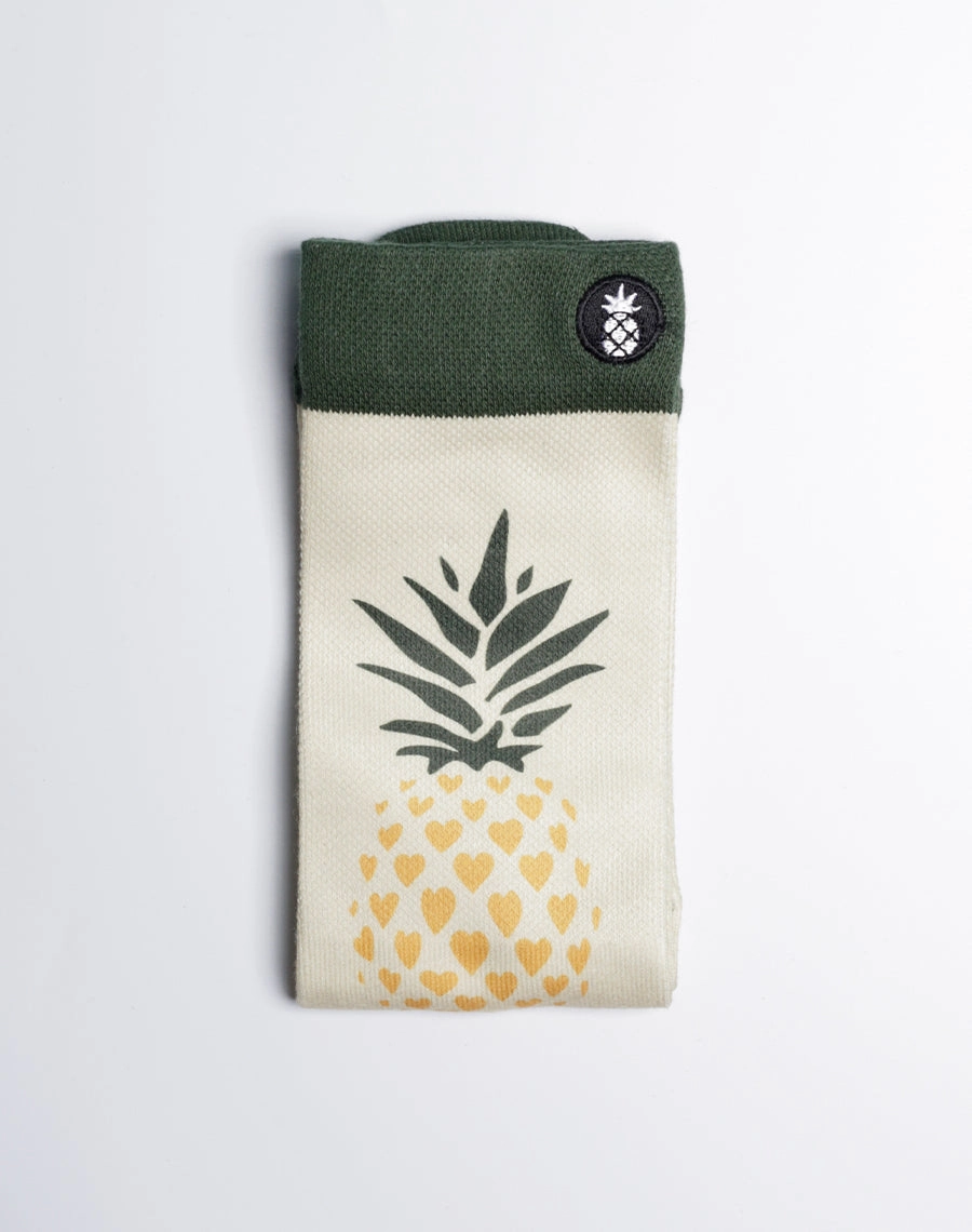 Pineapple Sweetheart Printed Crew Socks