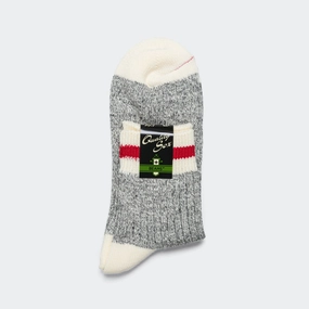 Rag Socks 1/4 - Grey/Red