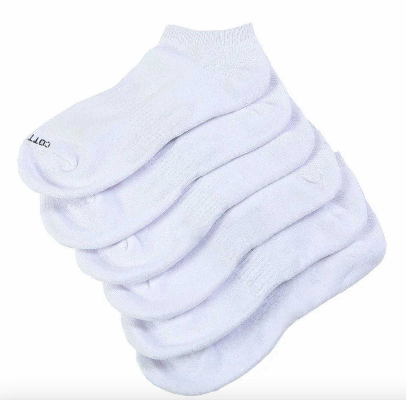 Rich Cotton Dri-Fit No-Show Socks White