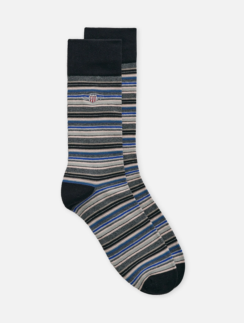 Shield Multi Stripe Socks Black