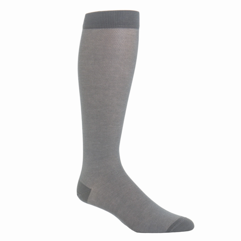 Steel Gray and Ash Nailhead Cotton Sock Linked Toe OTC