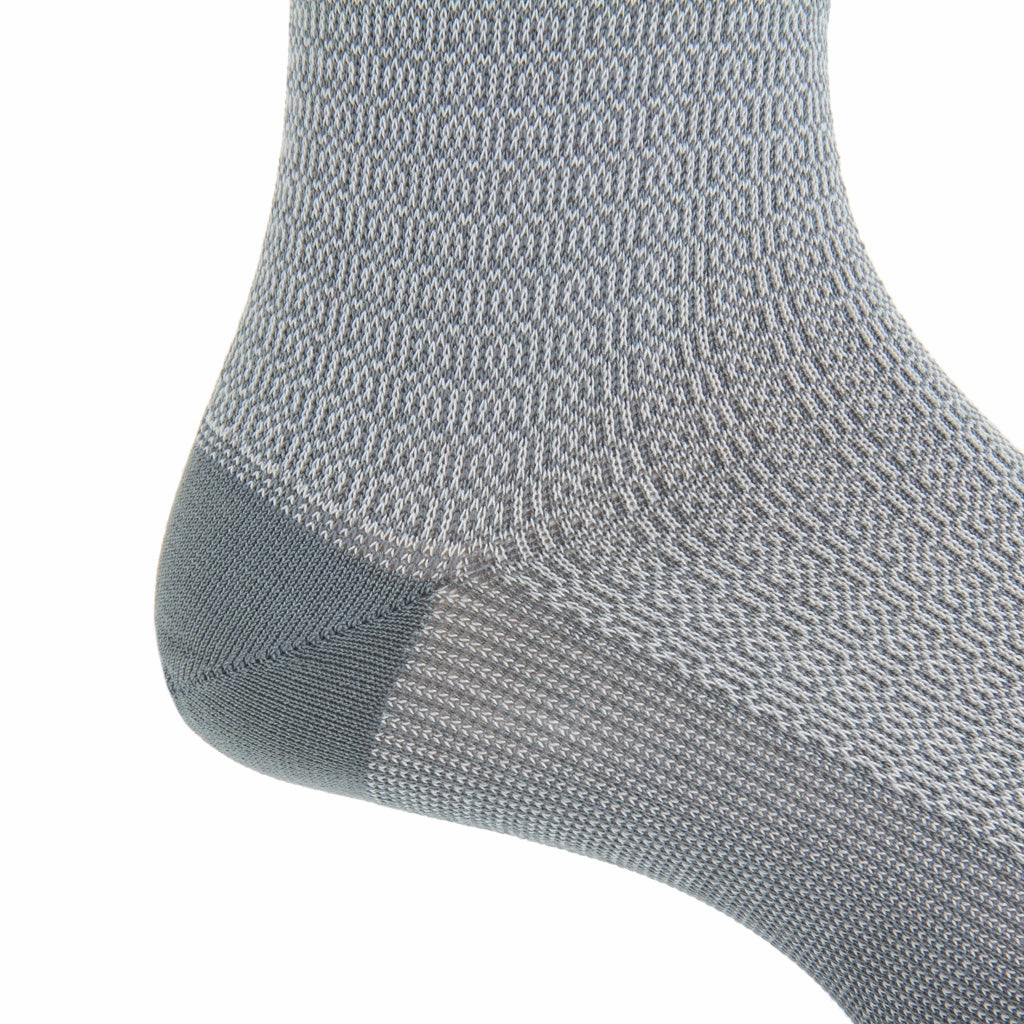 Steel Gray with Ash Chain Link Cotton Sock Linked Toe Mid-Calf