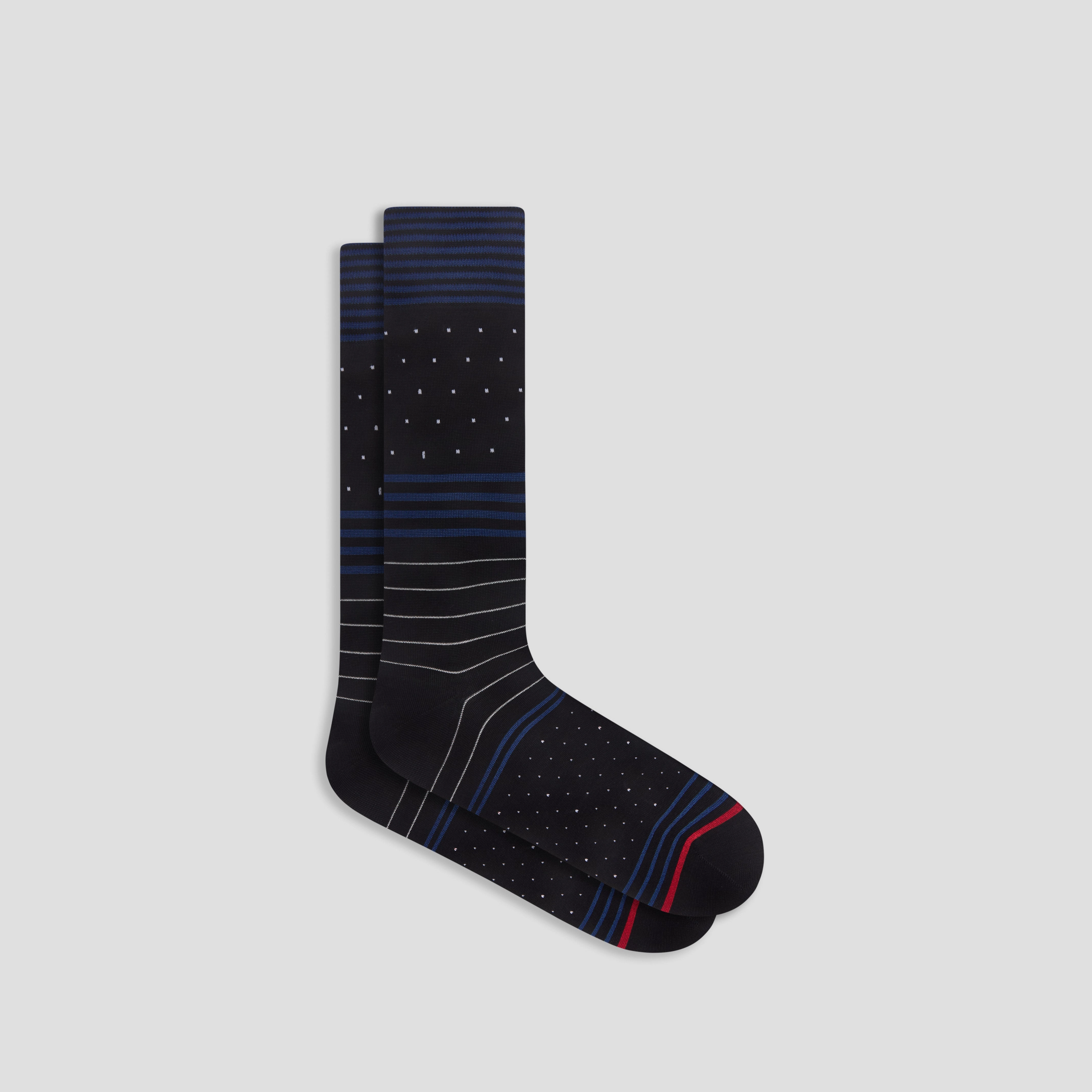 Stripe and Dot Mid-Calf Socks