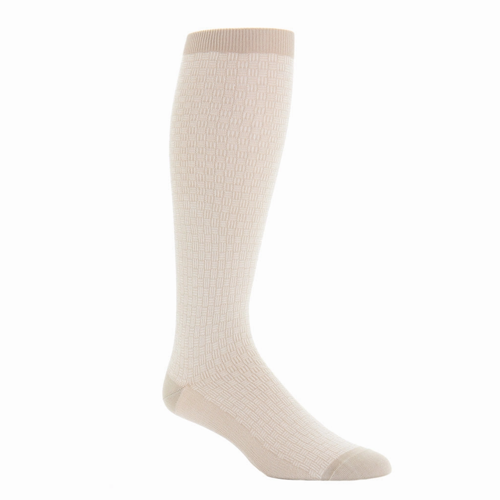 Tan w/Cream Cross Hatch Sock Linked Toe OTC