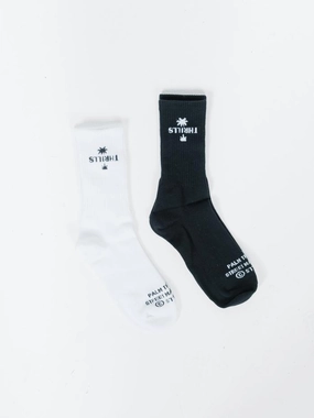 Thrills Classic Sock 2 Pack - Black-White