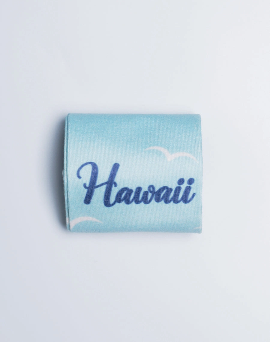 Unisex Waiting On Waves Hawaii Printed Blue Crew Socks