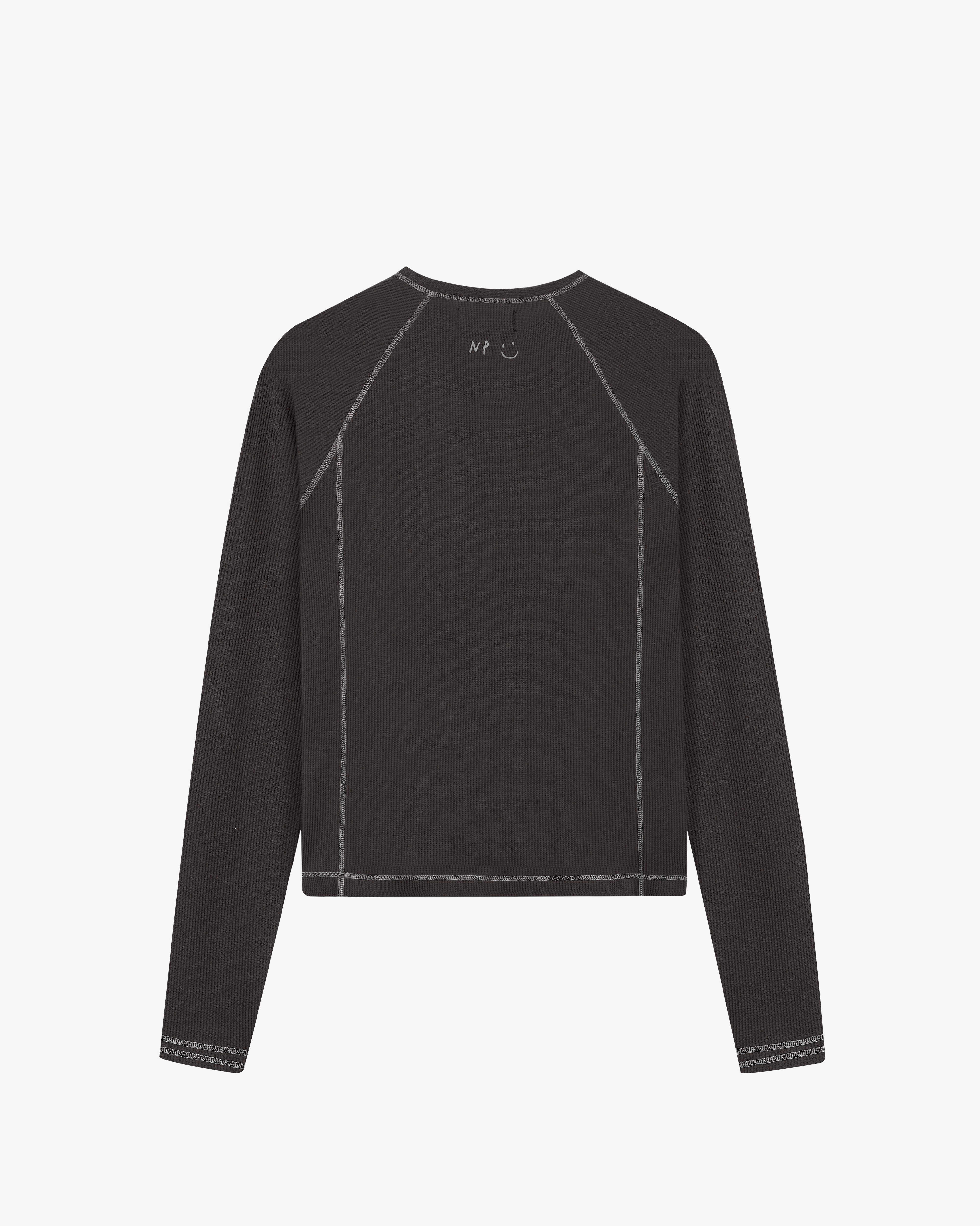 Waffle Long-Sleeve Tee 2 Pack Marshmallow/ Black