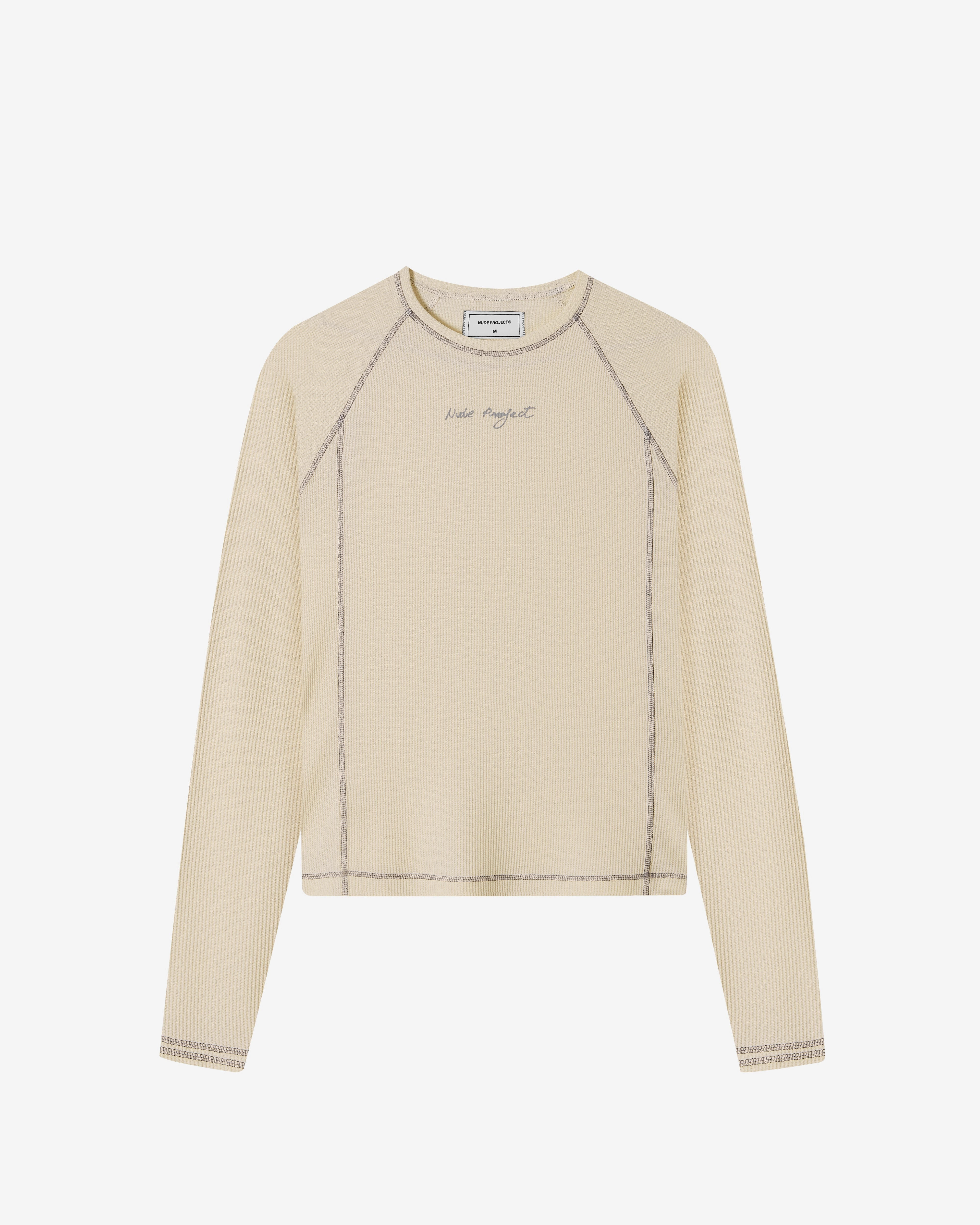 Waffle Long-Sleeve Tee 2 Pack Marshmallow/ Black