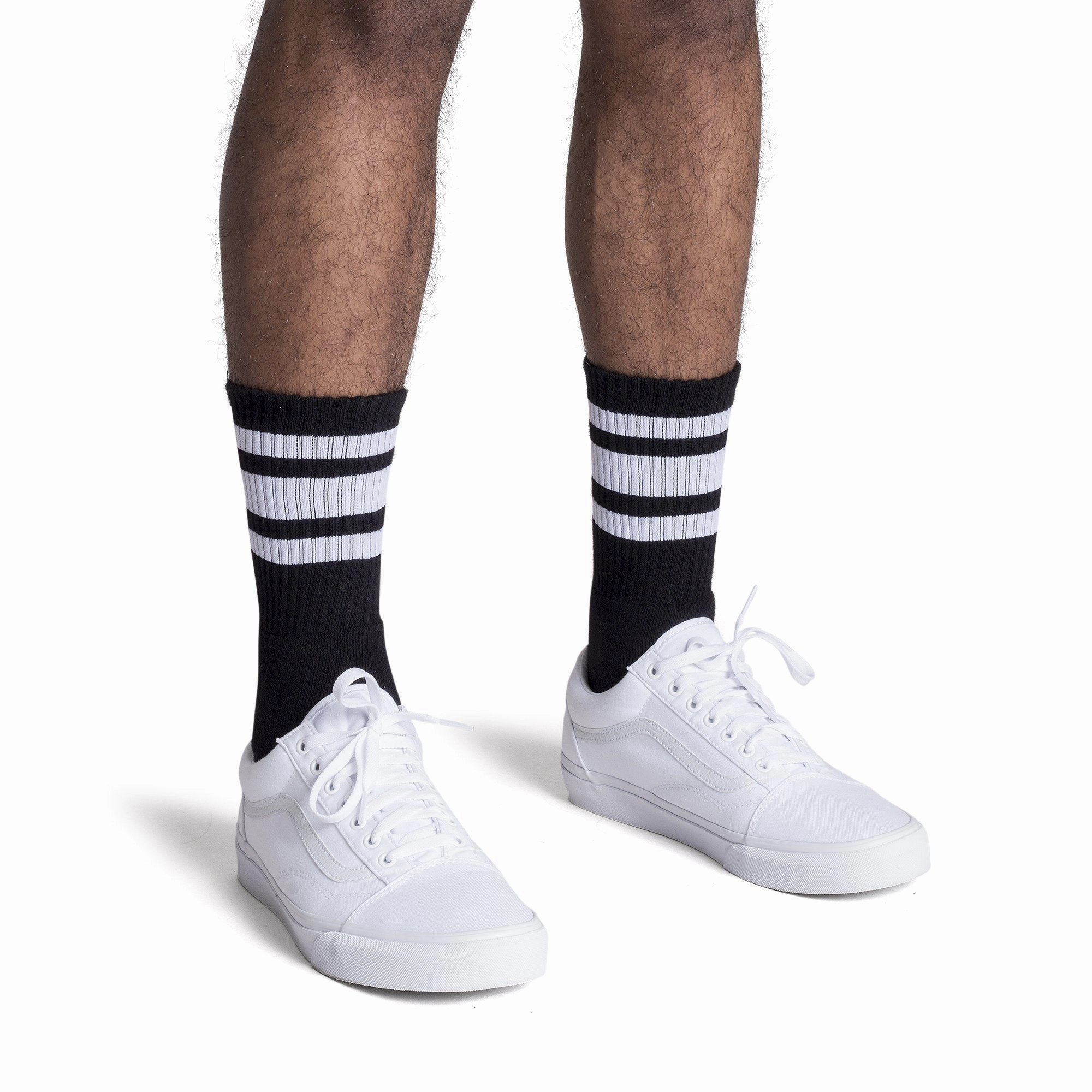 White Striped Socks | Black
