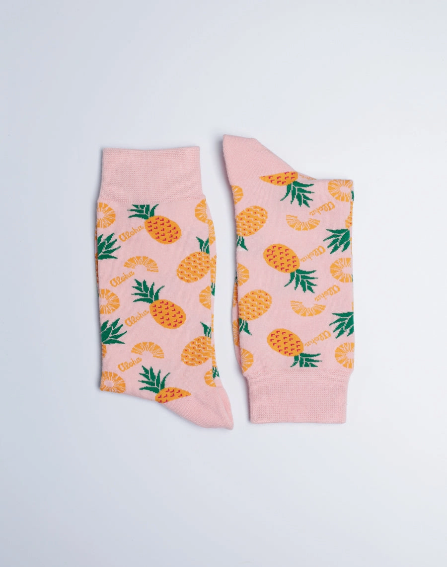 Women's Aloha Pineapple Tropical Crew Socks