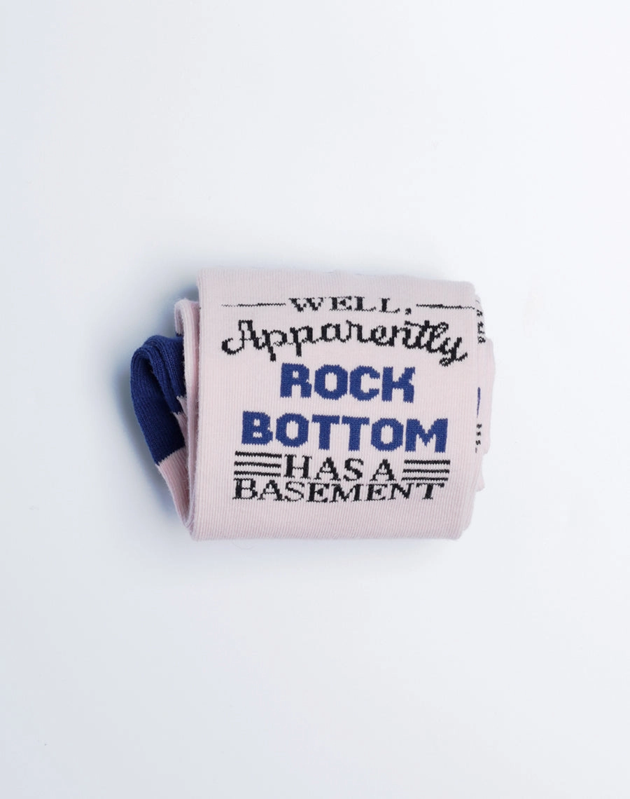 Women's Apparently Rock Bottom Has A Basement Crew Socks