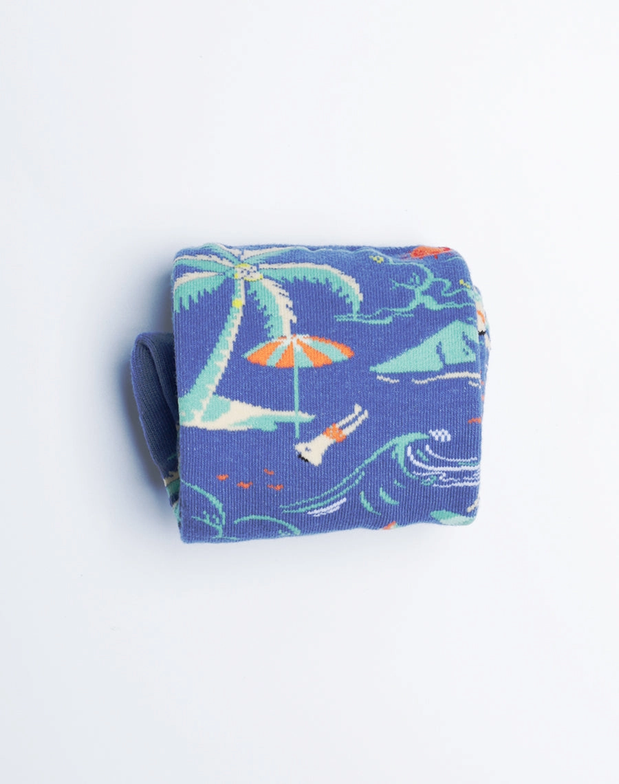Women's Beach Day Tropical Crew Socks