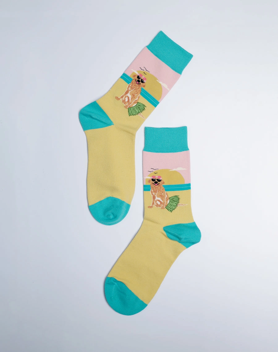 Women's Beach Dog Crew Socks