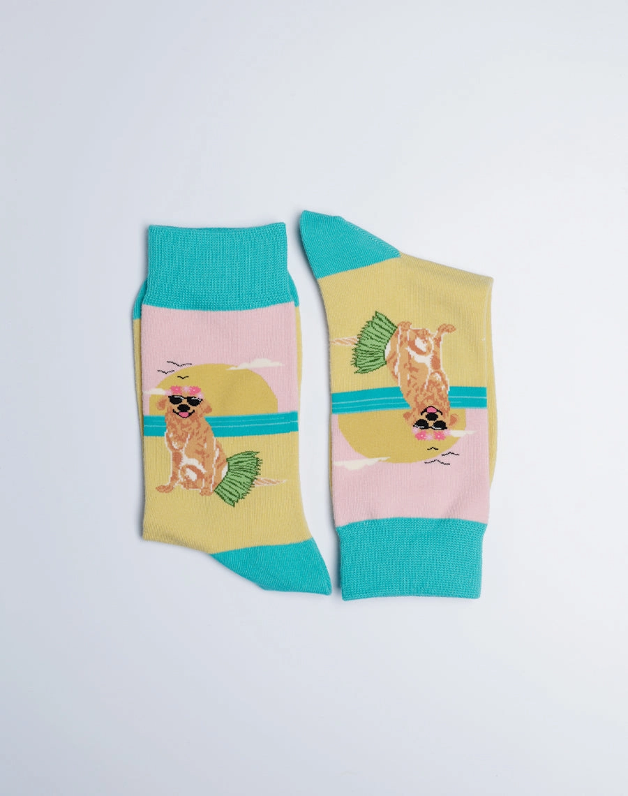 Women's Beach Dog Crew Socks