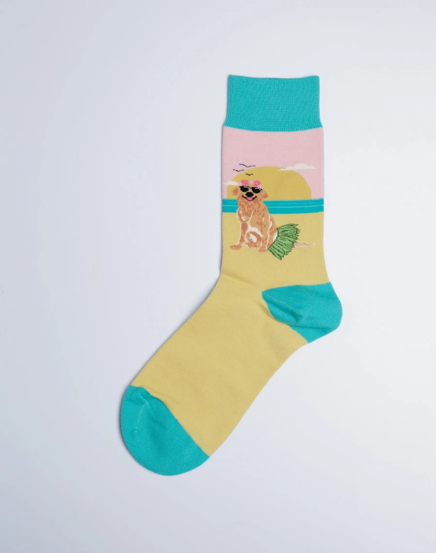 Women's Beach Dog Crew Socks
