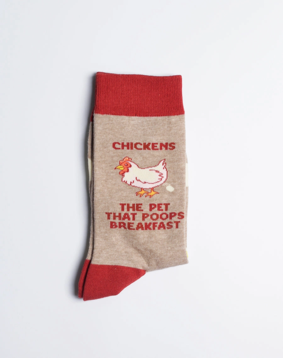 Women's Chickens The Pet That Poops Breakfast Crew Socks