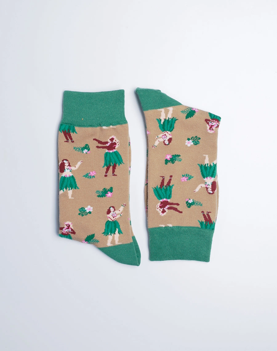 Women's Flower Dancer Hula Crew Socks