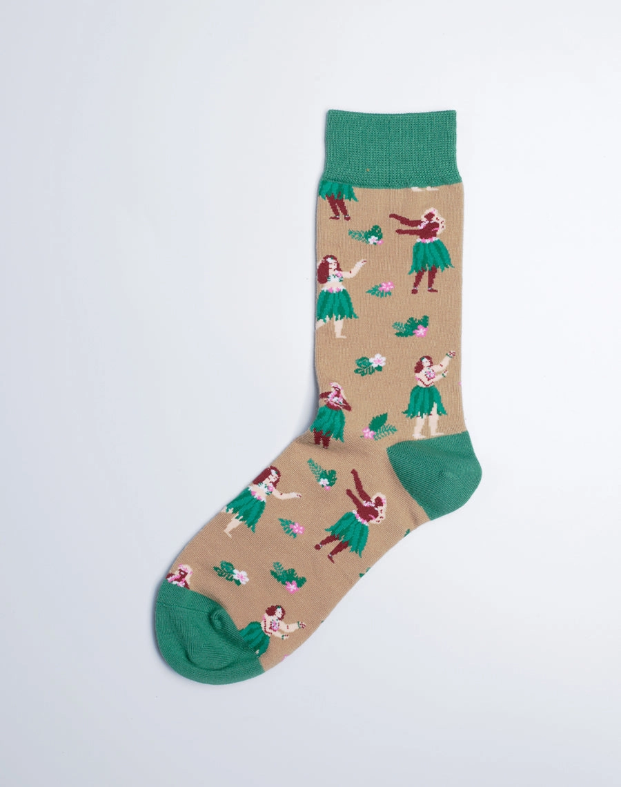 Women's Flower Dancer Hula Crew Socks