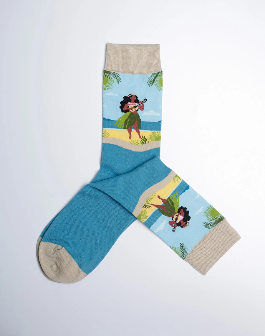 Women's Hawaiian Girl Crew Socks