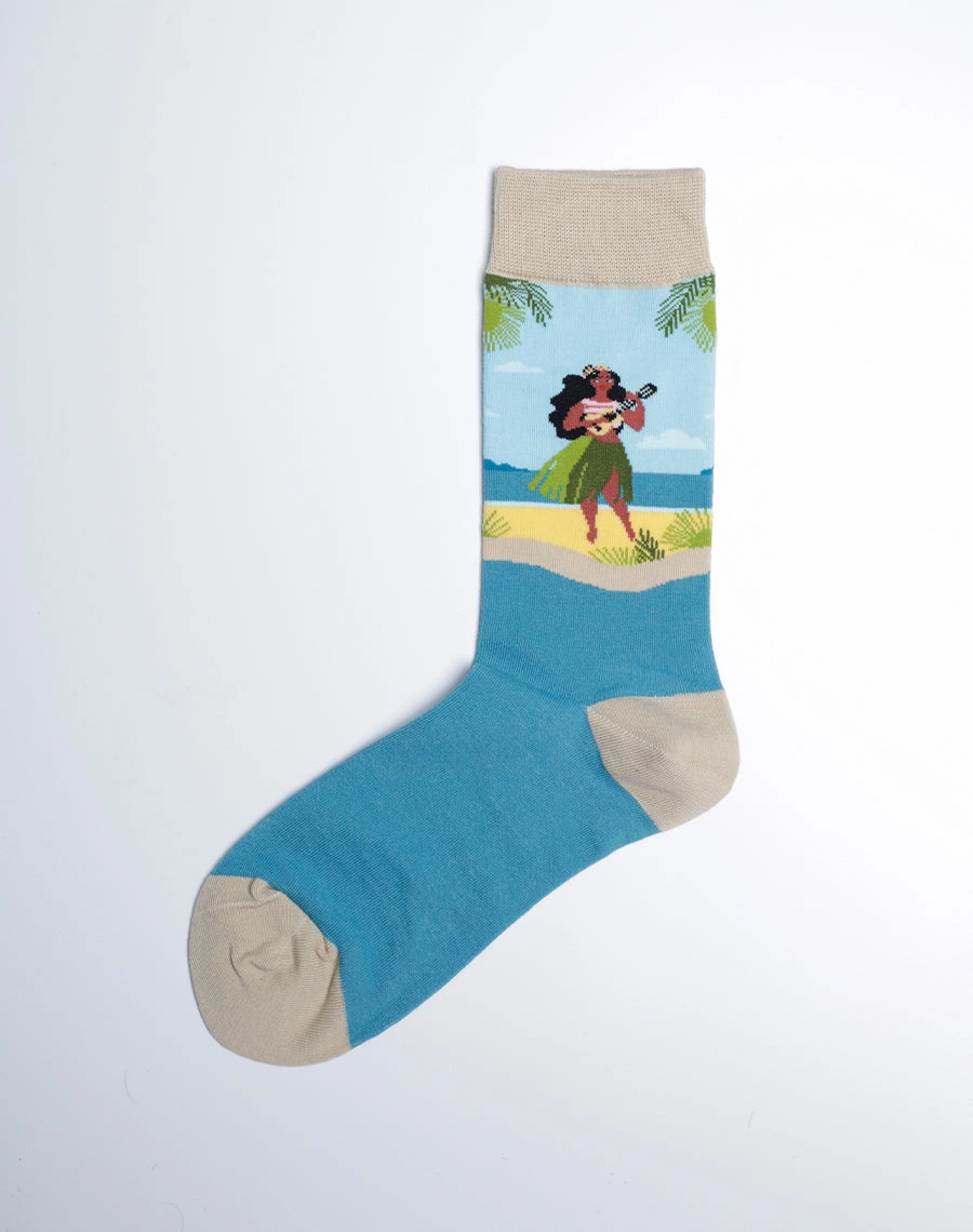 Women's Hawaiian Girl Crew Socks