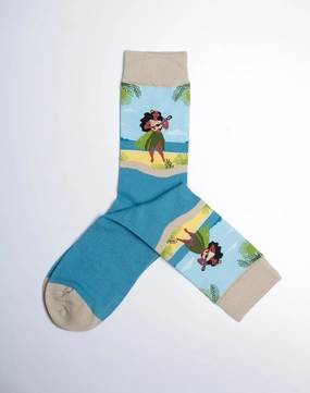 Women's Hawaiian Girl Crew Socks