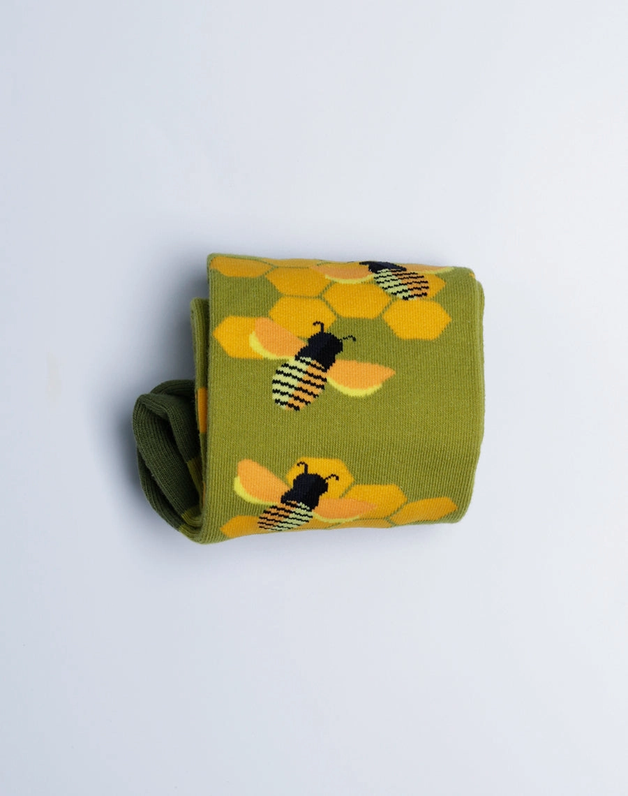 Women's Honeycomb Bee Crew Socks