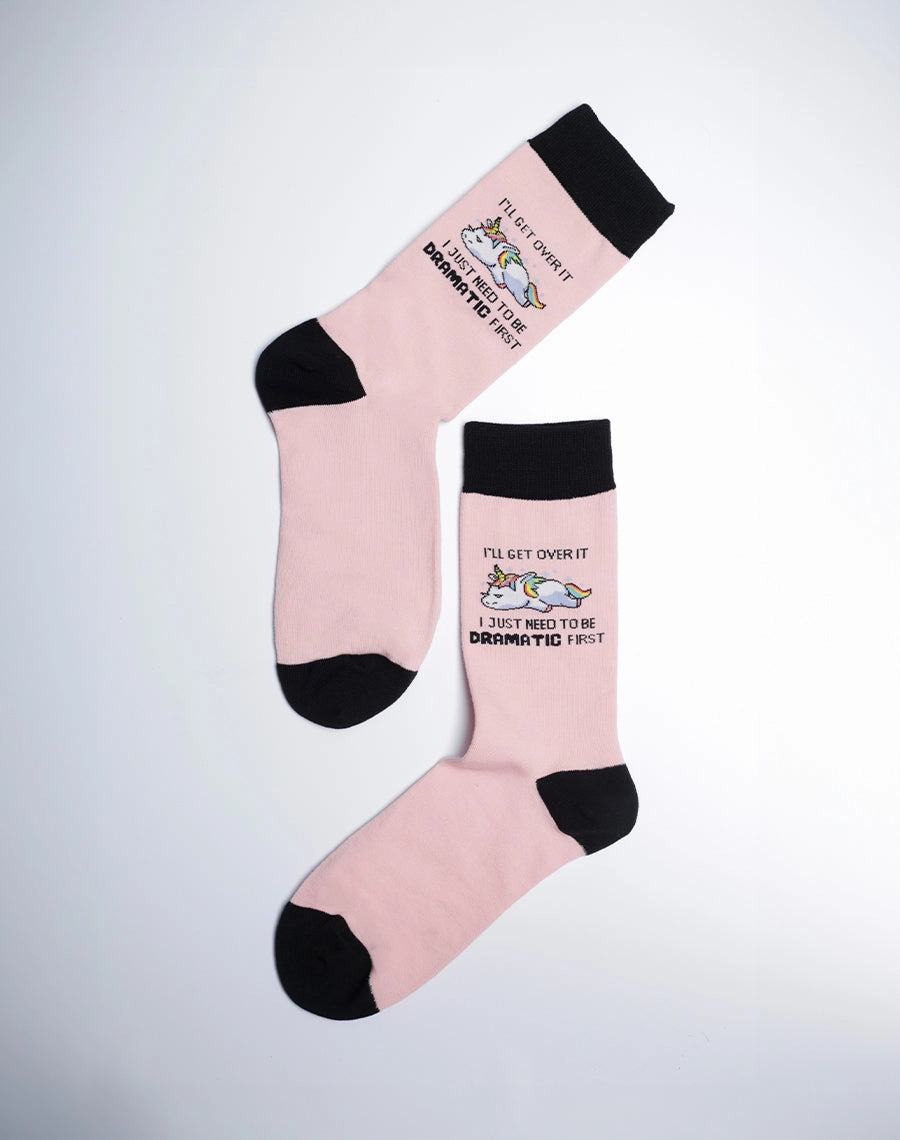 Women's I Just Need To Be Dramatic First Unicorn Crew Socks