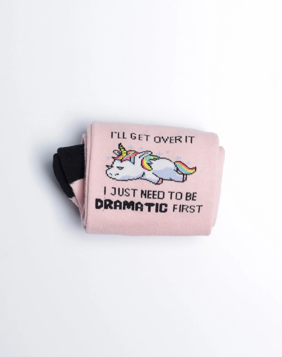 Women's I Just Need To Be Dramatic First Unicorn Crew Socks