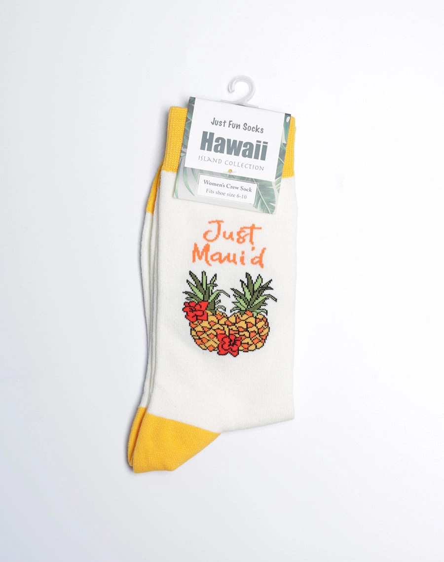 Women's Just Maui'd Pineapple Crew Socks