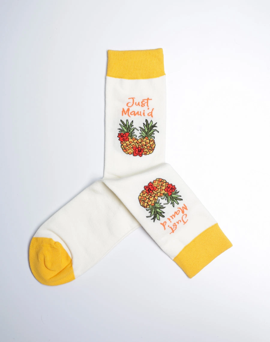 Women's Just Maui'd Pineapple Crew Socks