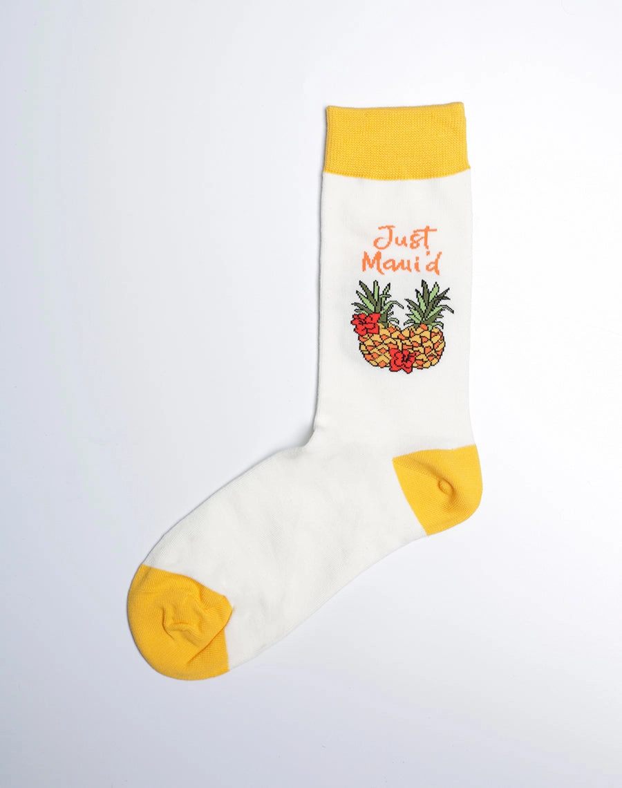 Women's Just Maui'd Pineapple Crew Socks