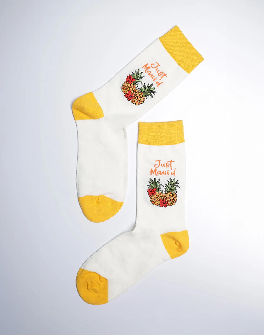 Women's Just Maui'd Pineapple Crew Socks