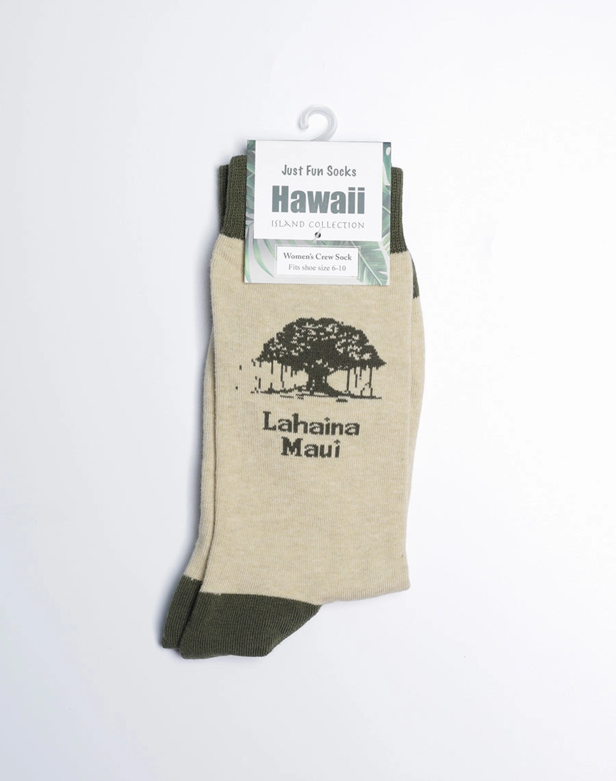 Women's Lahaina Banyan Tree Maui Crew Socks