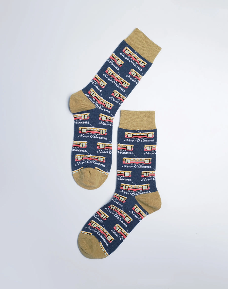 Women's New Orleans Streetcar Crew Socks