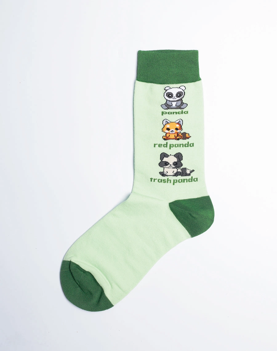 Women's Trash Panda Raccoon Crew Socks