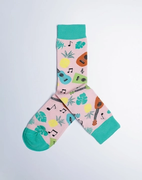 Women's Tropical Ukulele Crew Socks