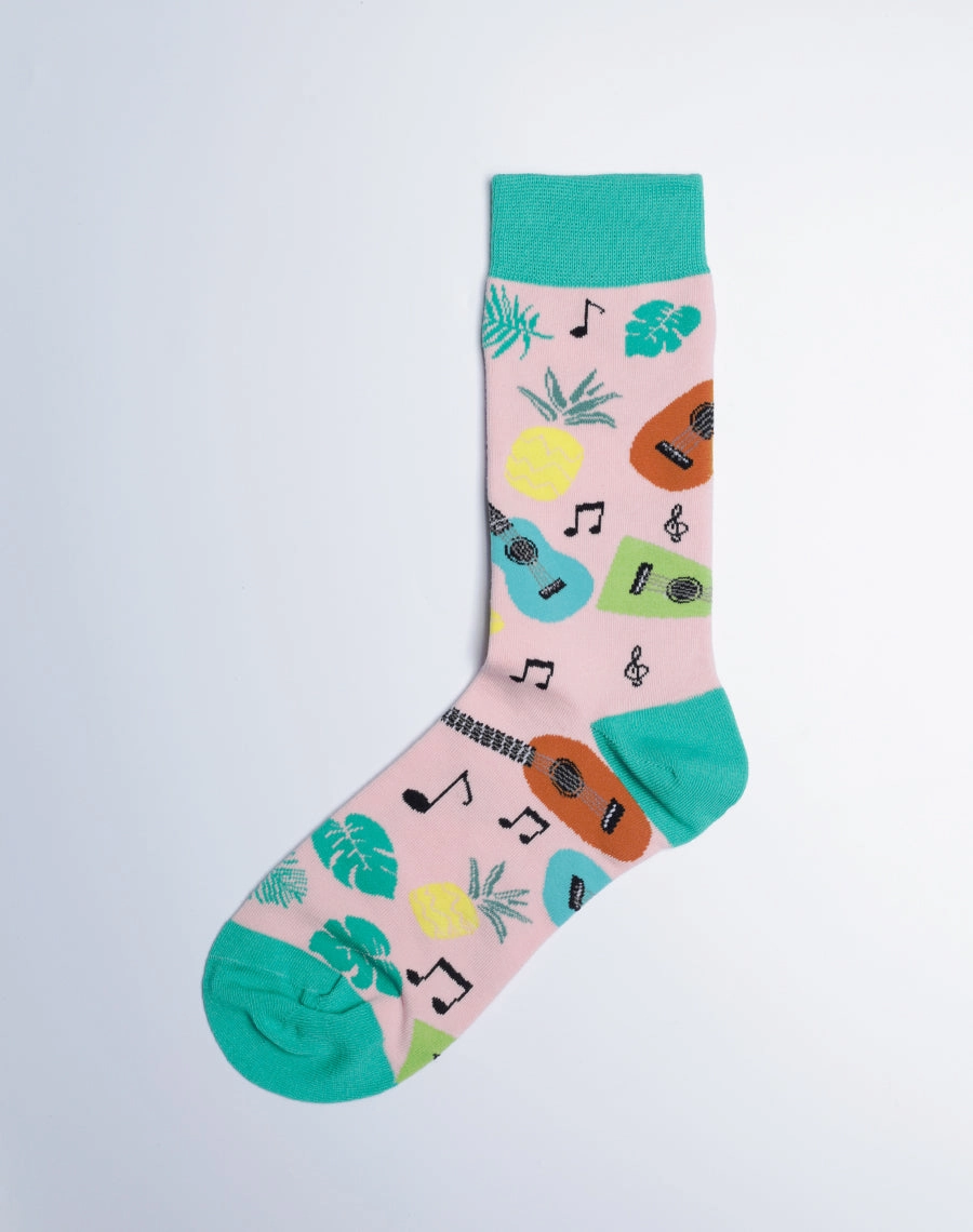 Women's Tropical Ukulele Crew Socks