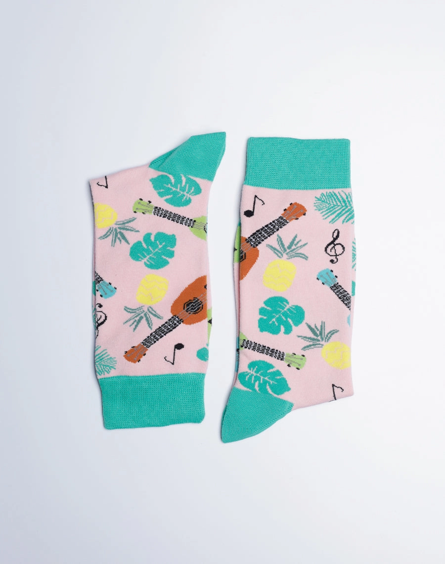 Women's Tropical Ukulele Crew Socks
