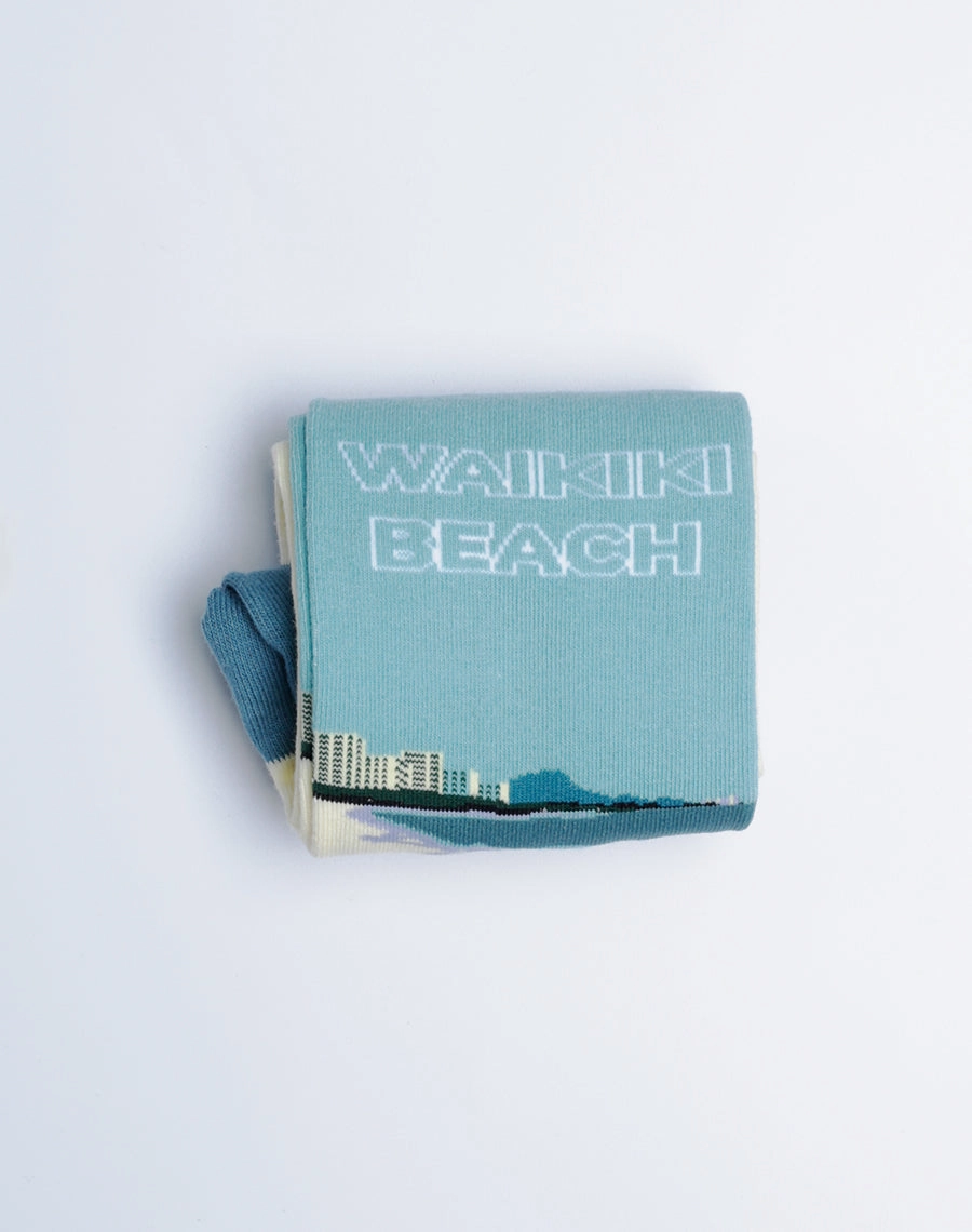 Women's Waikiki Beach Hawaiian Crew Socks