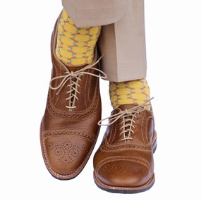 Yolk with Ceramic and Coral Circles Cotton Sock LInked Toe OTC