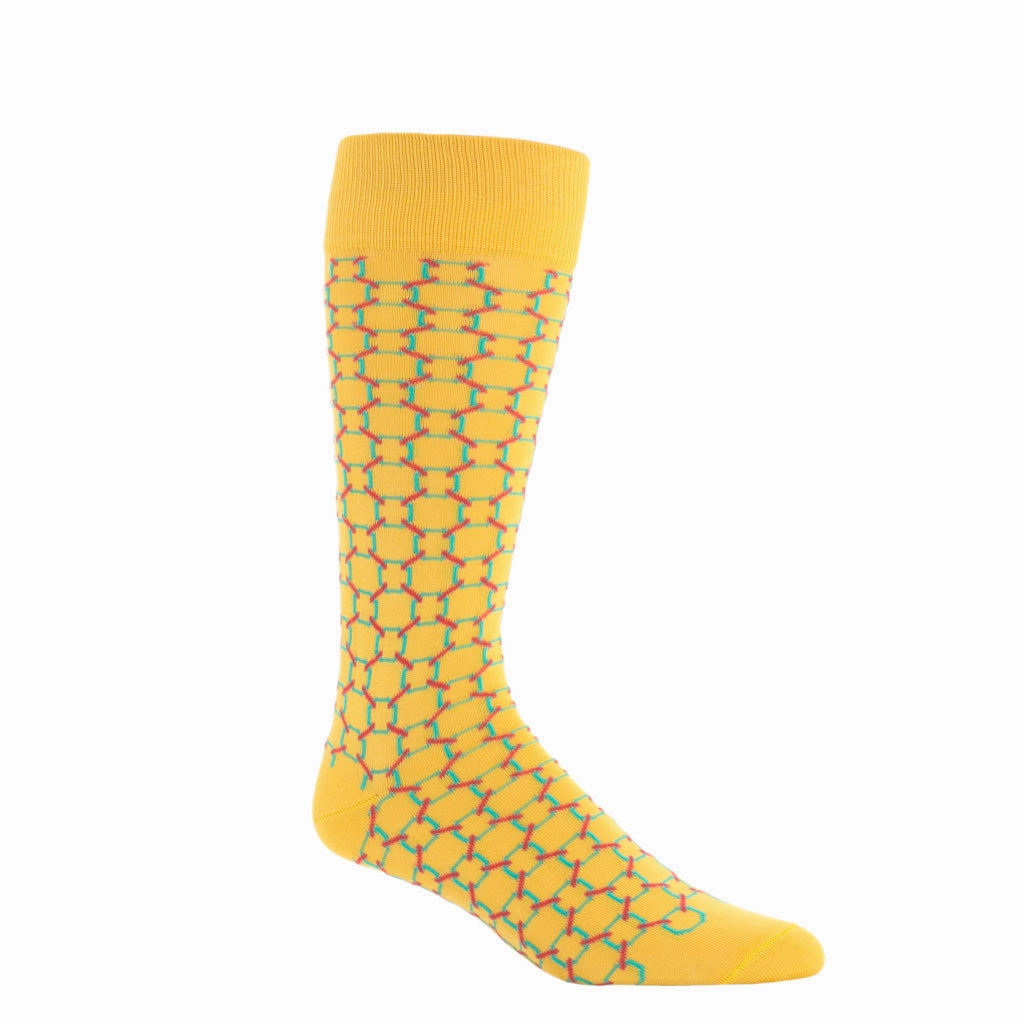 Yolk with Ceramic and Coral Circles Cotton Sock LInked Toe OTC